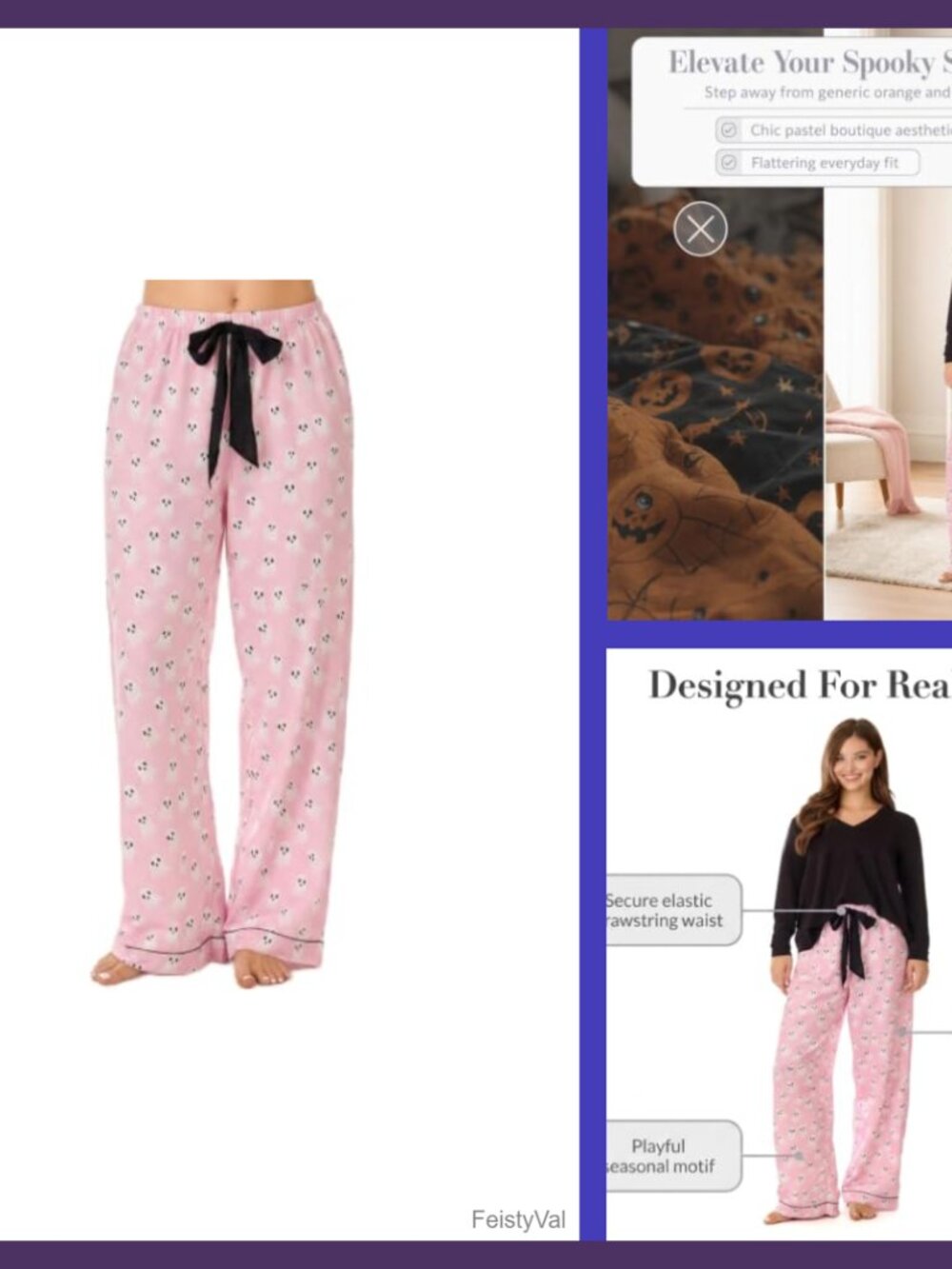 Mud Pie Halloween Pajama Pants Polyester Hand Wash